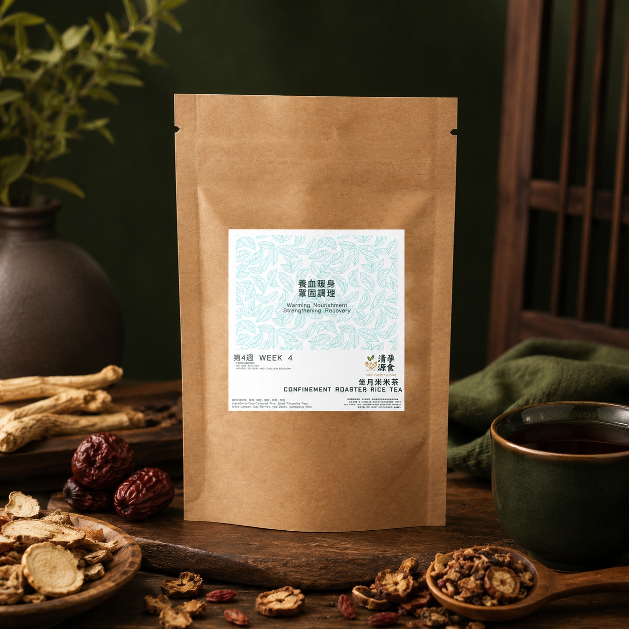 Complete Postpartum Roasted Rice Tea Therapy