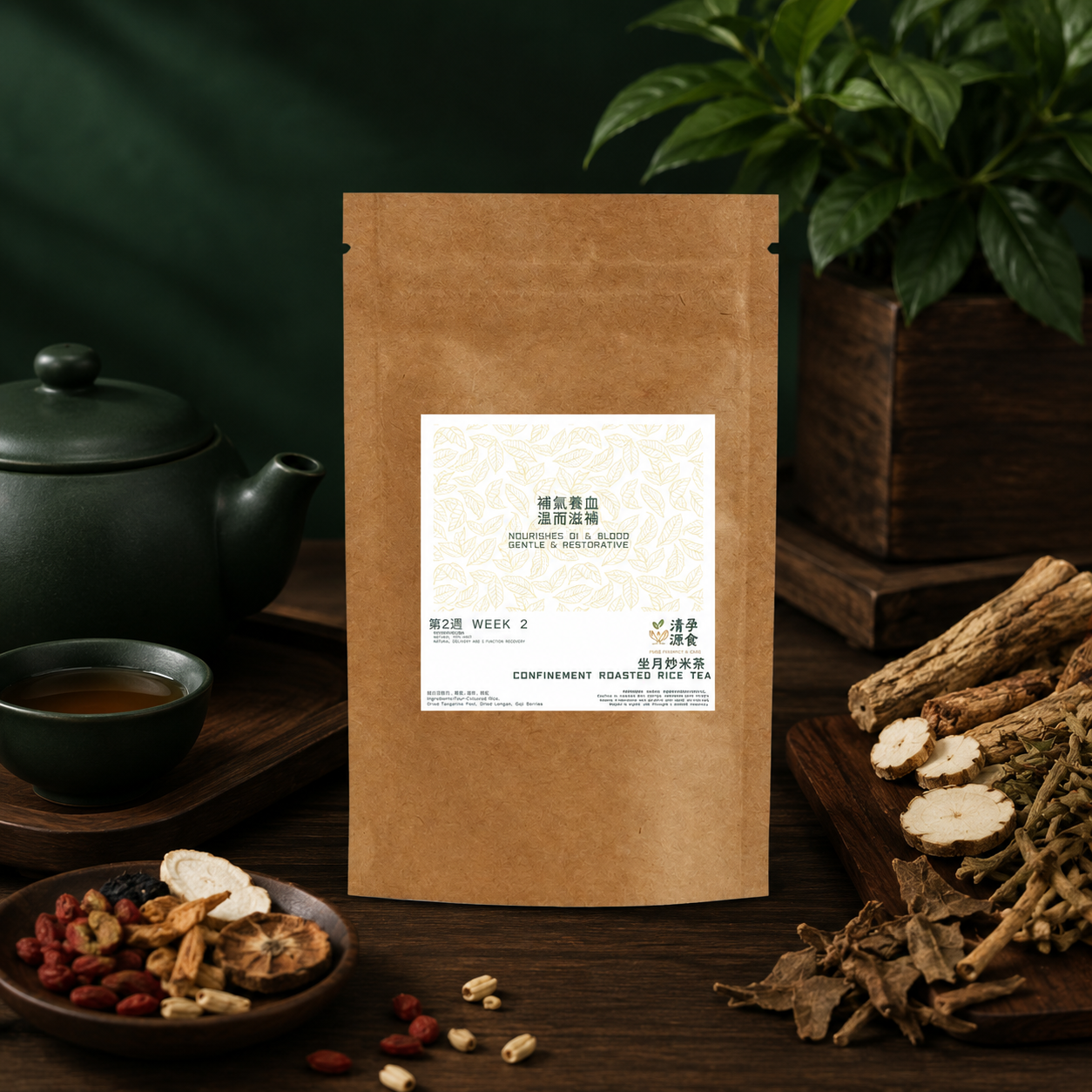 Complete Postpartum Roasted Rice Tea Therapy