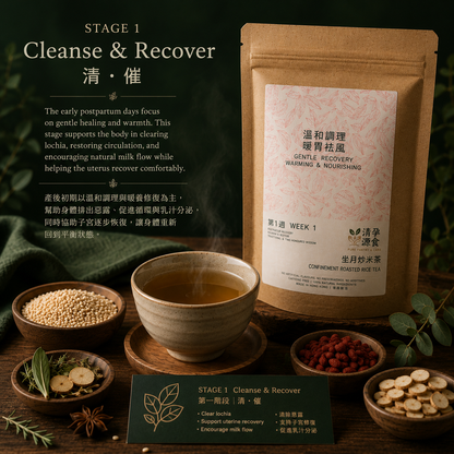Week 1, 2 & 3 Postpartum Roasted Rice Tea