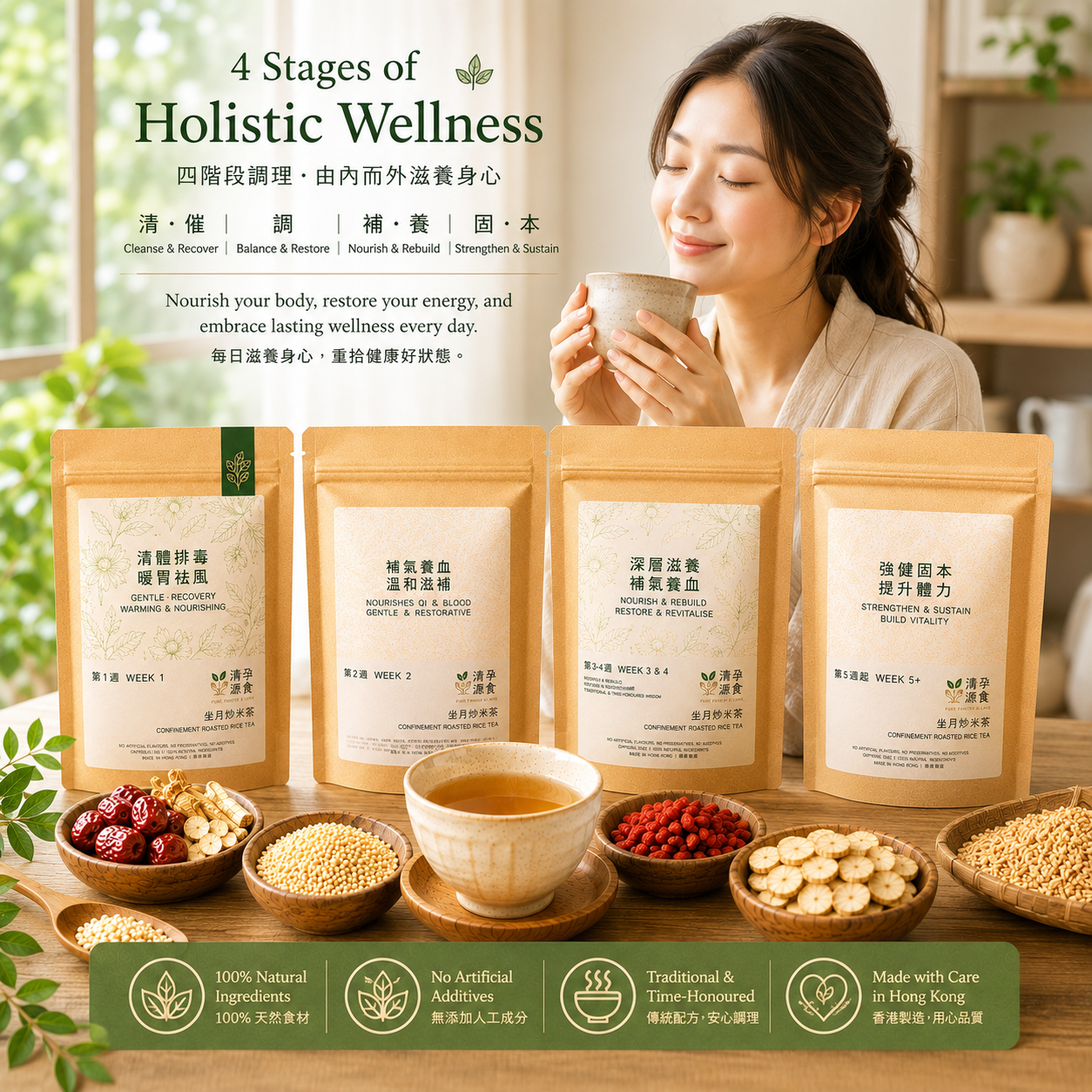 Week 1 Postpartum Roasted Rice Tea
